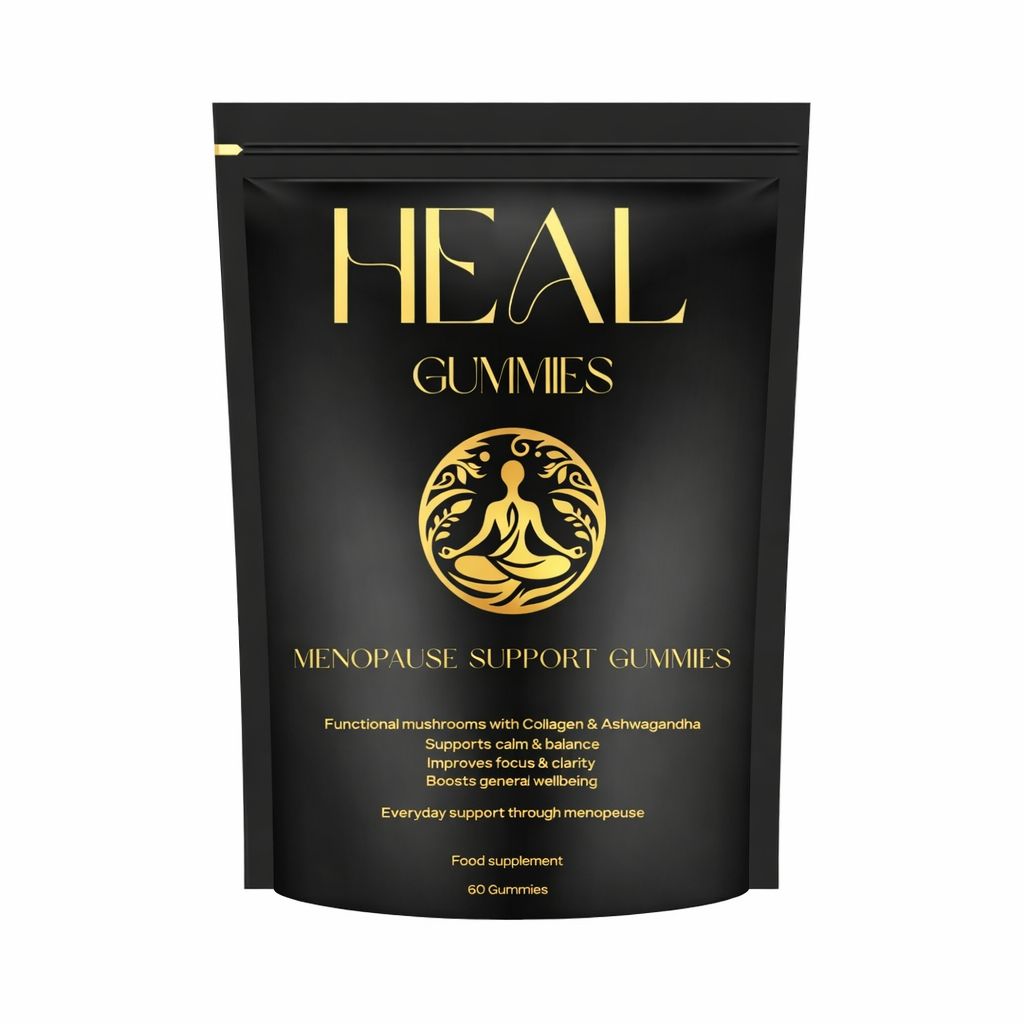 Heal Menopause Support Gummies – Functional Mushrooms, Ashwagandha & Collagen (60 Gummies)