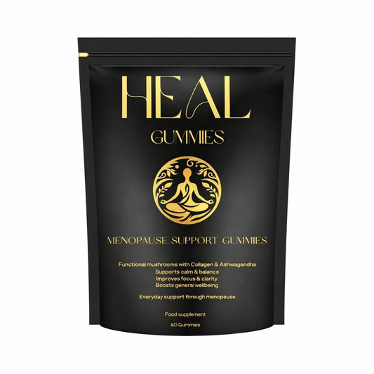 Heal Menopause Support Gummies – Functional Mushrooms, Ashwagandha & Collagen (60 Gummies)